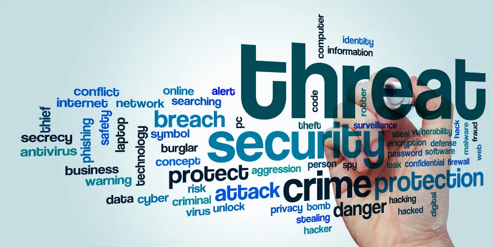 An image showing threats that can be there due to online presence.